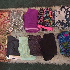 Lot of 9 Workout Shorts Bundle